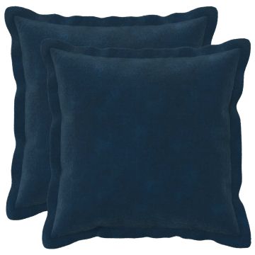 Federa 2 pcs HOUTEN Blu 35 x 35 cm Fleece in microfibra