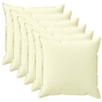 Federa 6 pz HOUTEN Crema 35 x 35 cm Poliestere