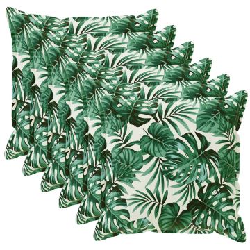 Federa 6 pz HOUTEN Motivo a Foglie 35 x 35 cm Poliestere
