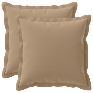 Federa 2 pz HOUTEN Tortora 35 x 35 cm Poliestere