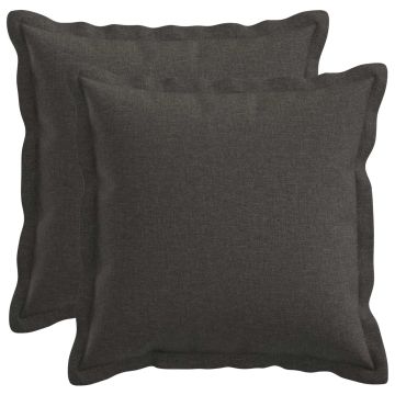 Federa 2 pcs HOUTEN Grigio Scuro 40 x 40 cm Lino