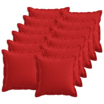 Federa 12 pcs HOUTEN Rosso 40 x 40 cm Lino