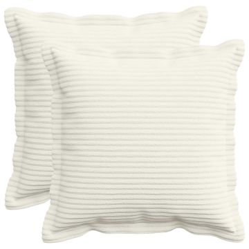 Federa 2 pz HOUTEN Crema 40 x 40 cm corduroy
