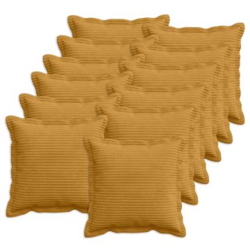 Federa 12 pz HOUTEN Giallo 40 x 40 cm corduroy