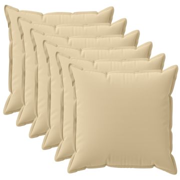 Federa 6 pz HOUTEN Beige 40 x 40 cm Poliestere