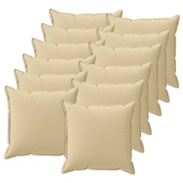 Federa 12 pz HOUTEN Beige 40 x 40 cm Poliestere
