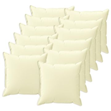 Federa 12 pz HOUTEN Crema 40 x 40 cm Poliestere