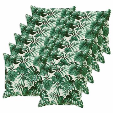 Federa 12 pz HOUTEN Motivo a Foglie 40 x 40 cm Poliestere