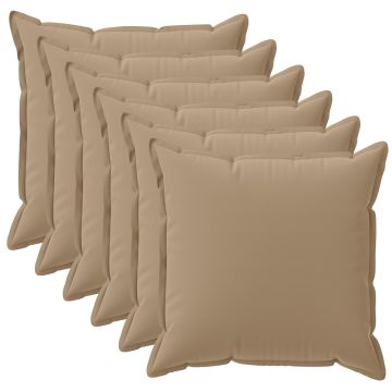 Federa 6 pz HOUTEN Tortora 40 x 40 cm Poliestere