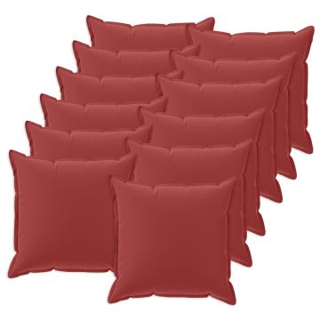 Federa 12 pz HOUTEN Rosso Vino 40 x 40 cm Poliestere