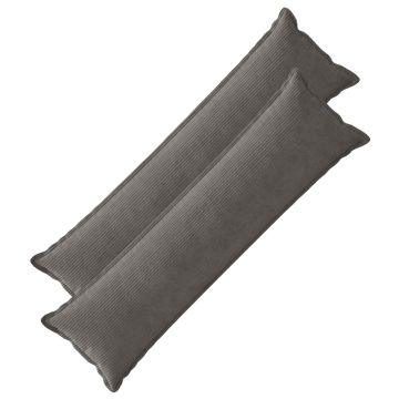 Federa 2 pz HOUTEN Grigio Scuro 40 x 145 cm corduroy
