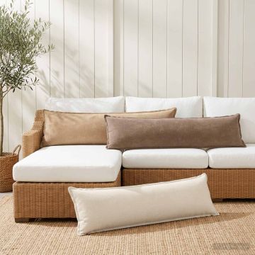 Federa 2 pz HOUTEN Marrone 40 x 145 cm Tessuto Chenille