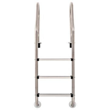 Scaletta per Piscina 3 Gradini in Acciaio Inox 304 120 cm