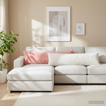 Federa HOUTEN Rosa 40 x 145 cm Pelliccia di Coniglio Finta