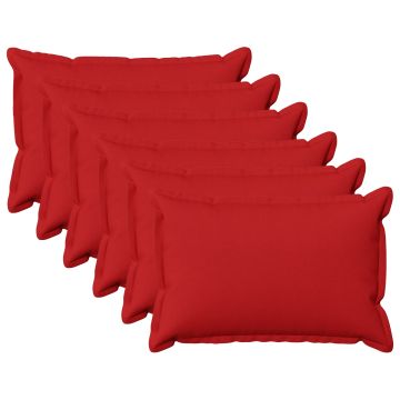 Federa 6 pcs HOUTEN Rosso 40 x 60 cm Lino