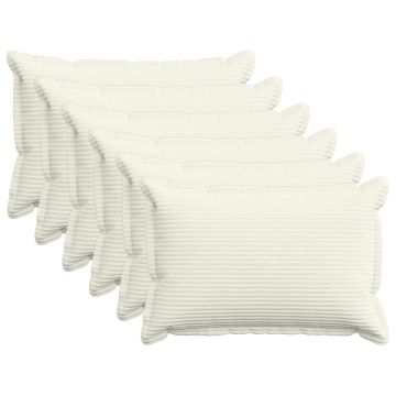 Federa 6 pz HOUTEN Crema 40 x 60 cm corduroy