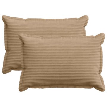 Federa 2 pz HOUTEN Marrone 40 x 60 cm corduroy