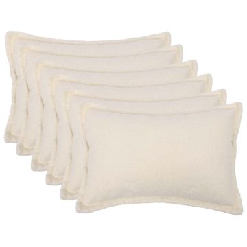 Federa 6 pcs HOUTEN Crema 40 x 60 cm Bouclé