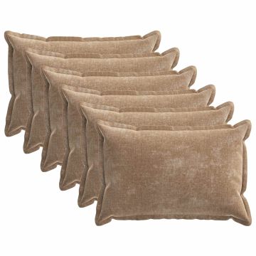 Federa 6 pz HOUTEN Marrone 40 x 60 cm Tessuto Chenille