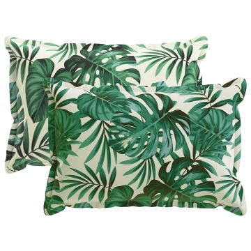 Federa 2 pz HOUTEN Motivo a Foglie 40 x 60 cm Poliestere