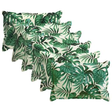 Federa 6 pz HOUTEN Motivo a Foglie 40 x 60 cm Poliestere
