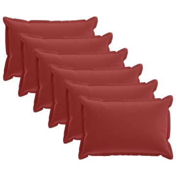 Federa 6 pz HOUTEN Rosso Vino 40 x 60 cm Poliestere