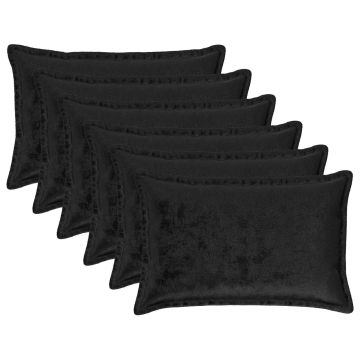 Federa 6 pcs HOUTEN Nero 40 x 60 cm Flanella