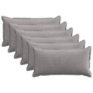 Federa 6 pz HOUTEN Grigio Chiaro 40 x 70 cm corduroy