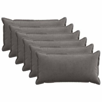 Federa 6 pz HOUTEN Grigio Scuro 40 x 70 cm corduroy