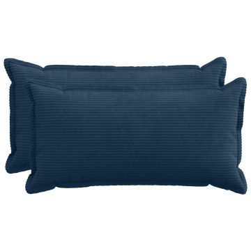 Federa 2 pz HOUTEN Blu navy 40 x 70 cm corduroy