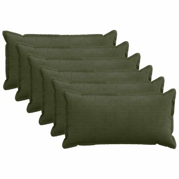 Federa 6 pz HOUTEN Verde 40 x 70 cm corduroy