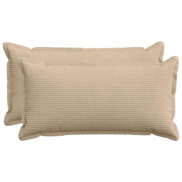 Federa 2 pz HOUTEN Tortora 40 x 70 cm corduroy