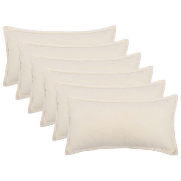 Federa 6 pcs HOUTEN Crema 40 x 70 cm Bouclé