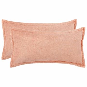 Federa 2 pcs HOUTEN Rosa 40 x 70 cm Bouclé