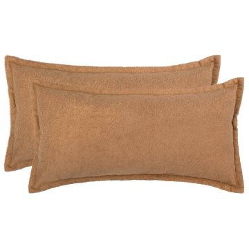 Federa 2 pcs HOUTEN Beige 40 x 70 cm Bouclé