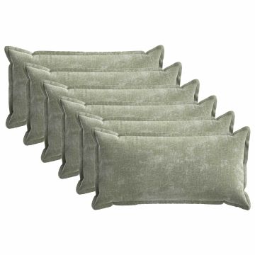 Federa 6 pz HOUTEN Verde 40 x 70 cm Tessuto Chenille