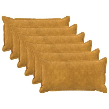 Federa 6 pcs HOUTEN Giallo 40 x 70 cm Fleece in microfibra