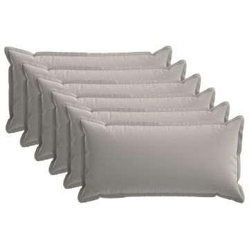 Federa 6 pz HOUTEN Grigio 40 x 70 cm Poliestere