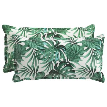 Federa 2 pz HOUTEN Motivo a Foglie 40 x 70 cm Poliestere