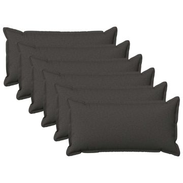 Federa 6 pcs HOUTEN Grigio Scuro 40 x 80 cm Lino