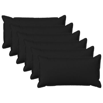 Federa 6 pz HOUTEN Nero 40 x 80 cm Lino
