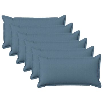 Federa 6 pcs HOUTEN Blu jeans 40 x 80 cm Lino