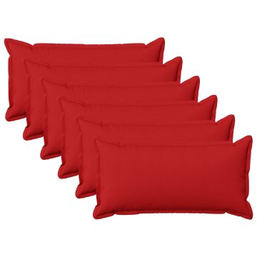 Federa 6 pcs HOUTEN Rosso 40 x 80 cm Lino