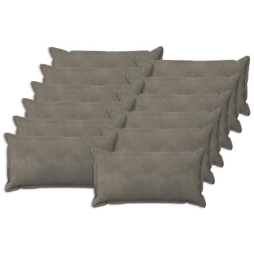 Federa 12 pcs HOUTEN Grigio Chiaro 40 x 80 cm Velluto
