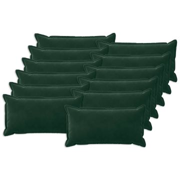 Federa 12 pcs HOUTEN Verde Scuro 40 x 80 cm Velluto