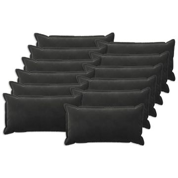 Federa 12 pcs HOUTEN Nero 40 x 80 cm Velluto