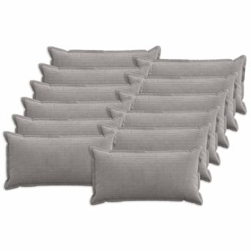 Federa 12 pz HOUTEN Grigio Chiaro 40 x 80 cm corduroy