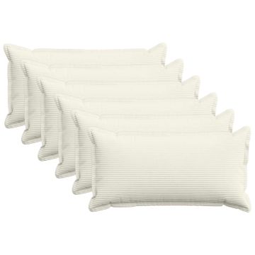 Federa 6 pz HOUTEN Crema 40 x 80 cm corduroy
