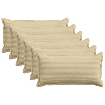 Federa 6 pz HOUTEN Grigio Verde Chiaro 40 x 80 cm corduroy
