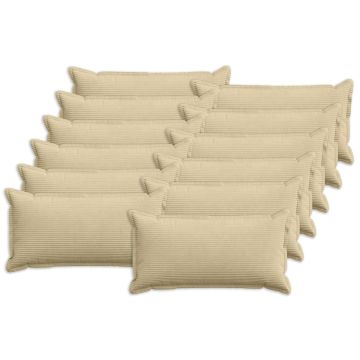 Federa 12 pz HOUTEN Grigio Verde Chiaro 40 x 80 cm corduroy